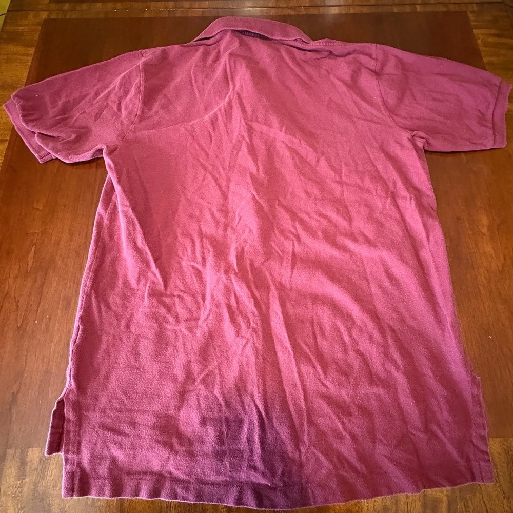 Polo Ralph Lauren Burgundy Polo Shirt Classic Red Pony Preppy Staple - Picture 4 of 5